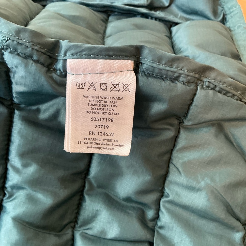 Polarn O. Pyret Teal Green Puffer Jacket for Kids - Picture 4 of 4